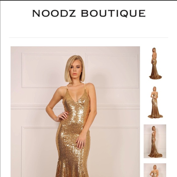 gold spaghetti strap dress